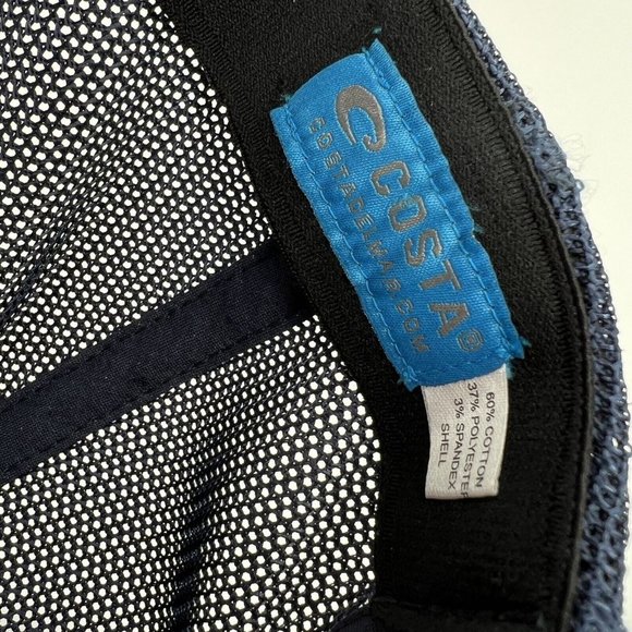 Costa Men's Chesapeake Trucker Hat Mesh Back White/Navy Blue/Red Adjustable NWT - Picture 5 of 5